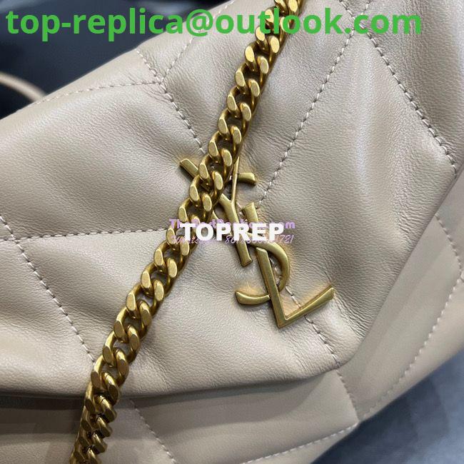 Replica YSL Saint Laurent Mini Loulou Puffer Toy Bag In Quilted Lambskin Beige 5 Replica YSL Saint Laurent Mini Loulou Puffer Toy Bag In Quilted Lambskin Beige 5