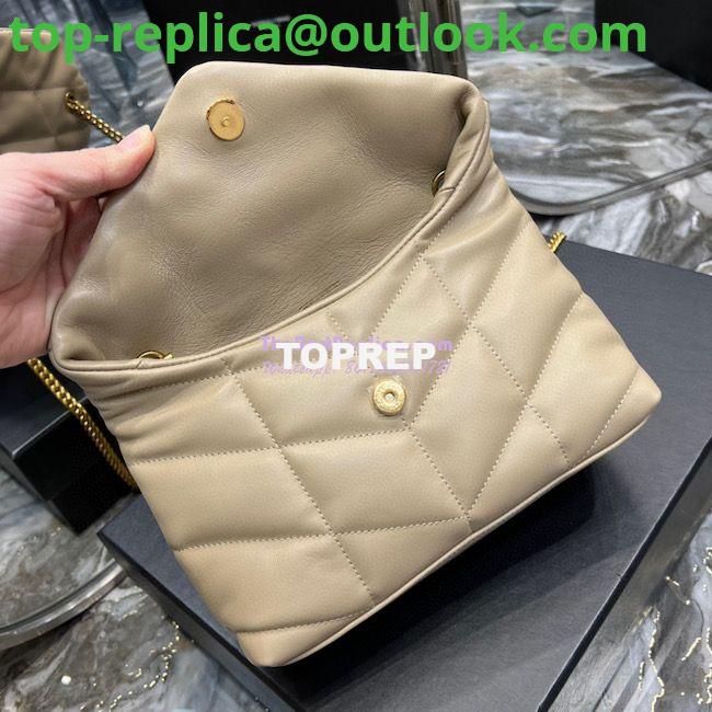 Replica YSL Saint Laurent Mini Loulou Puffer Toy Bag In Quilted Lambskin Beige 7 Replica YSL Saint Laurent Mini Loulou Puffer Toy Bag In Quilted Lambskin Beige 7