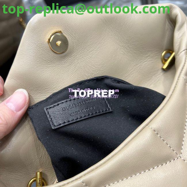 Replica YSL Saint Laurent Mini Loulou Puffer Toy Bag In Quilted Lambskin Beige 10 Replica YSL Saint Laurent Mini Loulou Puffer Toy Bag In Quilted Lambskin Beige 10