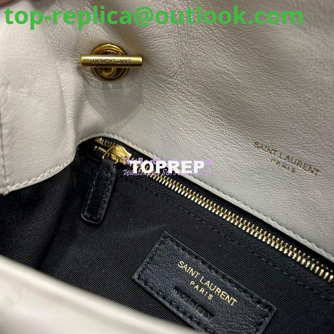 Replica YSL Saint Laurent Mini Loulou Puffer Toy Bag In Quilted Lambskin Blanc in Gold Hardware 8 Replica YSL Saint Laurent Mini Loulou Puffer Toy Bag In Quilted Lambskin Blanc in Gold Hardware 8