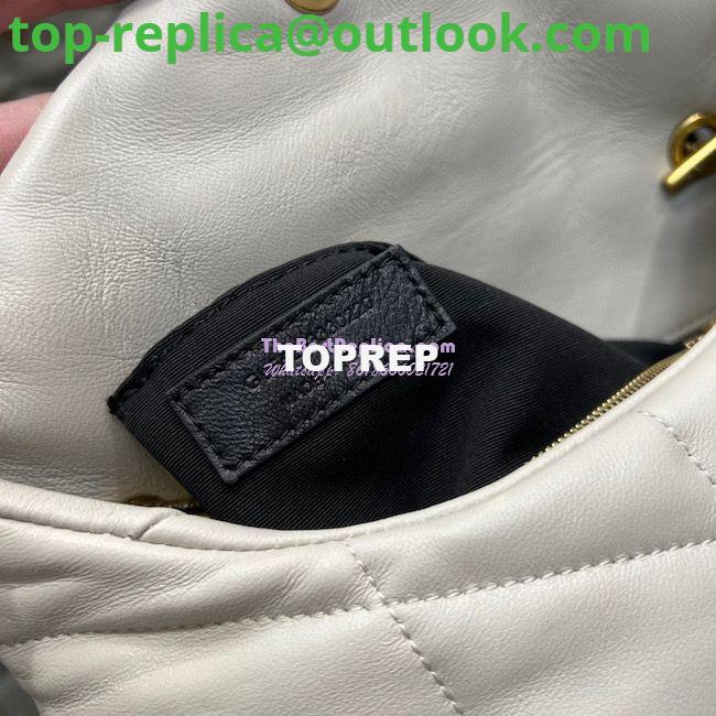 Replica YSL Saint Laurent Mini Loulou Puffer Toy Bag In Quilted Lambskin Blanc in Gold Hardware 9 Replica YSL Saint Laurent Mini Loulou Puffer Toy Bag In Quilted Lambskin Blanc in Gold Hardware 9