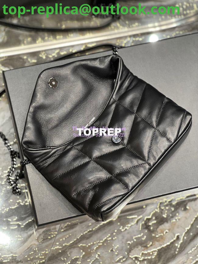 Replica YSL Saint Laurent Mini Loulou Puffer Toy Bag In Quilted Lambskin All Black 5 Replica YSL Saint Laurent Mini Loulou Puffer Toy Bag In Quilted Lambskin All Black 5