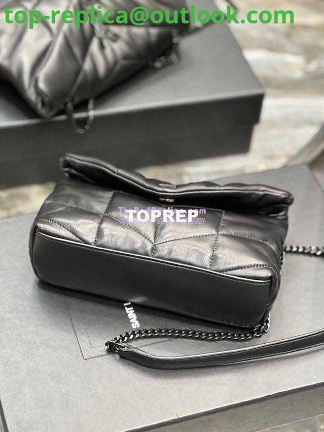Replica YSL Saint Laurent Mini Loulou Puffer Toy Bag In Quilted Lambskin All Black 10 Replica YSL Saint Laurent Mini Loulou Puffer Toy Bag In Quilted Lambskin All Black 10
