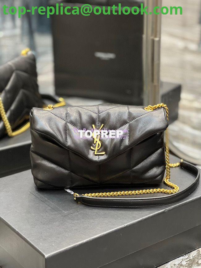 Replica YSL Saint Laurent Mini Loulou Puffer Toy Bag In Quilted Lambskin Black in Gold Hardware 2 Replica YSL Saint Laurent Mini Loulou Puffer Toy Bag In Quilted Lambskin Black in Gold Hardware 2