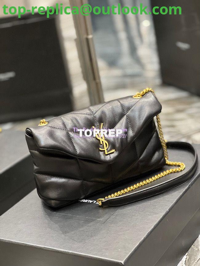 Replica YSL Saint Laurent Mini Loulou Puffer Toy Bag In Quilted Lambskin Black in Gold Hardware 3 Replica YSL Saint Laurent Mini Loulou Puffer Toy Bag In Quilted Lambskin Black in Gold Hardware 3