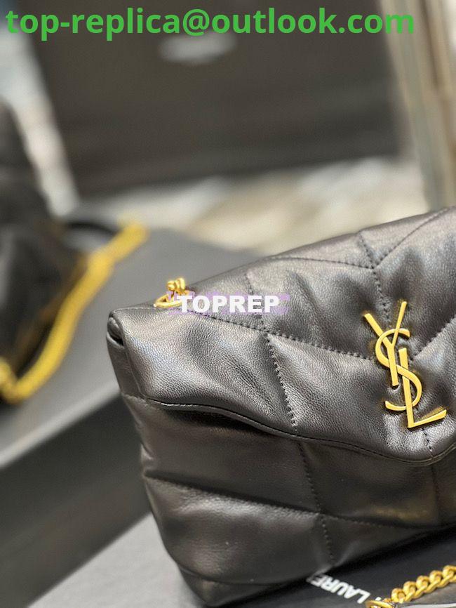Replica YSL Saint Laurent Mini Loulou Puffer Toy Bag In Quilted Lambskin Black in Gold Hardware 6 Replica YSL Saint Laurent Mini Loulou Puffer Toy Bag In Quilted Lambskin Black in Gold Hardware 6