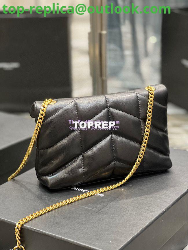 Replica YSL Saint Laurent Mini Loulou Puffer Toy Bag In Quilted Lambskin Black in Gold Hardware 7 Replica YSL Saint Laurent Mini Loulou Puffer Toy Bag In Quilted Lambskin Black in Gold Hardware 7