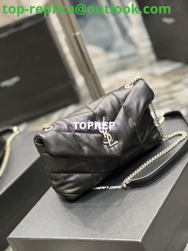 Replica YSL Saint Laurent Mini Loulou Puffer Toy Bag In Quilted Lambskin Black in Silver Hardware 2 Replica YSL Saint Laurent Mini Loulou Puffer Toy Bag In Quilted Lambskin Black in Silver Hardware 2