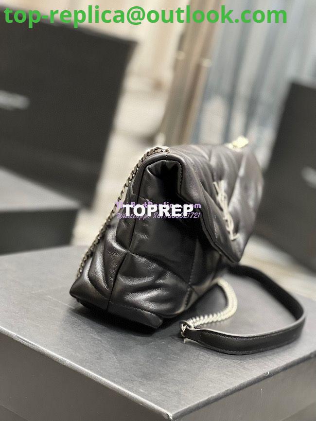 Replica YSL Saint Laurent Mini Loulou Puffer Toy Bag In Quilted Lambskin Black in Silver Hardware 4 Replica YSL Saint Laurent Mini Loulou Puffer Toy Bag In Quilted Lambskin Black in Silver Hardware 4