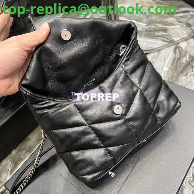 Replica YSL Saint Laurent Mini Loulou Puffer Toy Bag In Quilted Lambskin Black in Silver Hardware 6 Replica YSL Saint Laurent Mini Loulou Puffer Toy Bag In Quilted Lambskin Black in Silver Hardware 6