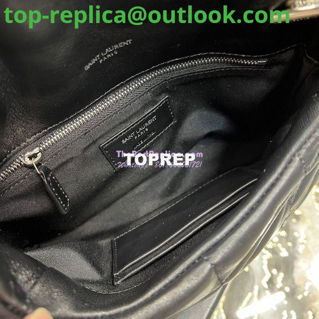 Replica YSL Saint Laurent Mini Loulou Puffer Toy Bag In Quilted Lambskin Black in Silver Hardware 7 Replica YSL Saint Laurent Mini Loulou Puffer Toy Bag In Quilted Lambskin Black in Silver Hardware 7