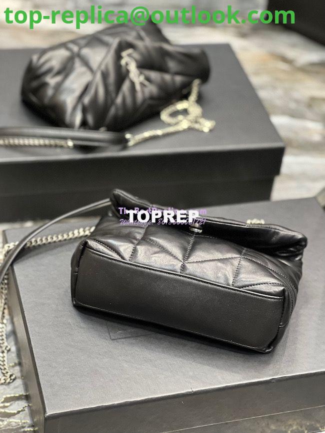 Replica YSL Saint Laurent Mini Loulou Puffer Toy Bag In Quilted Lambskin Black in Silver Hardware 9 Replica YSL Saint Laurent Mini Loulou Puffer Toy Bag In Quilted Lambskin Black in Silver Hardware 9