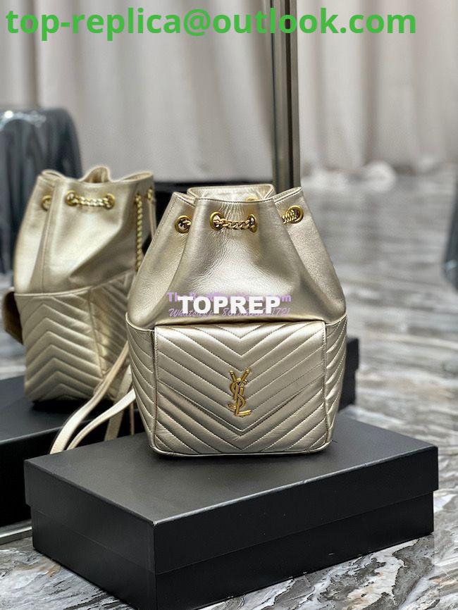 Replica YSL Saint Laurent Joe Backpack In Lamé Leather 672609 Champagne Gold Replica YSL Saint Laurent Joe Backpack In Lamé Leather 672609 Champagne Gold