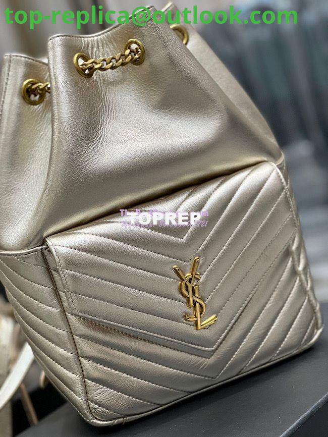 Replica YSL Saint Laurent Joe Backpack In Lamé Leather 672609 Champagne Gold 3 Replica YSL Saint Laurent Joe Backpack In Lamé Leather 672609 Champagne Gold 3