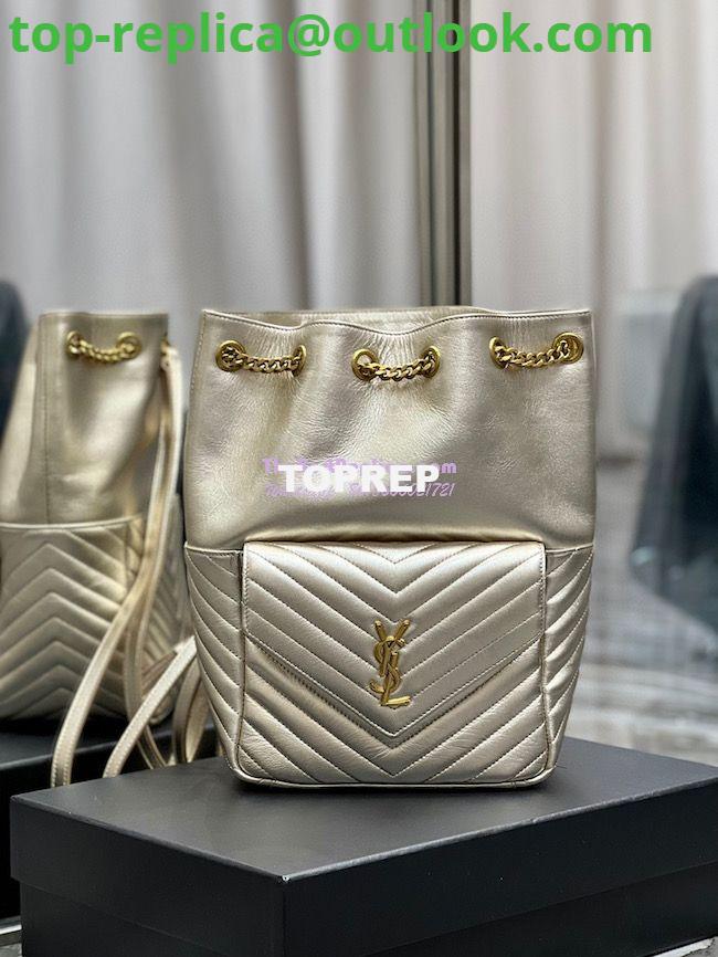 Replica YSL Saint Laurent Joe Backpack In Lamé Leather 672609 Champagne Gold 5 Replica YSL Saint Laurent Joe Backpack In Lamé Leather 672609 Champagne Gold 5