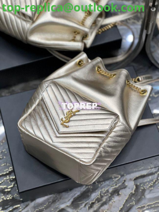 Replica YSL Saint Laurent Joe Backpack In Lamé Leather 672609 Champagne Gold 7 Replica YSL Saint Laurent Joe Backpack In Lamé Leather 672609 Champagne Gold 7