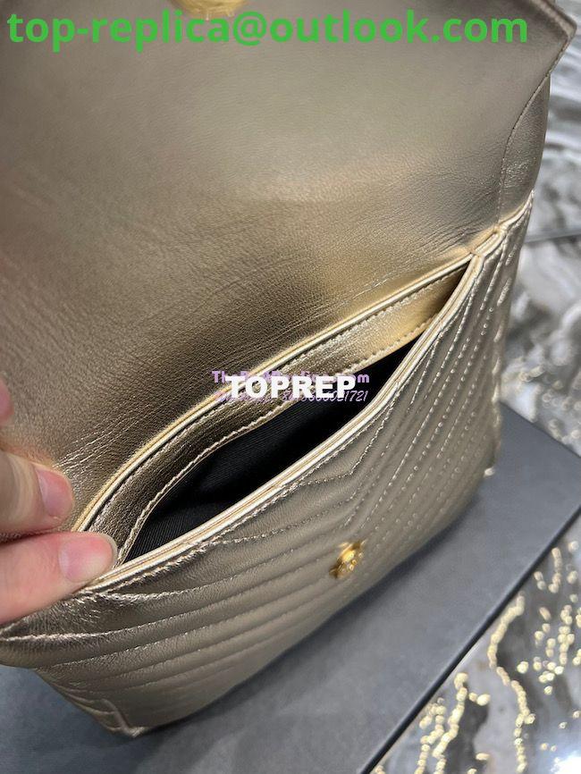 Replica YSL Saint Laurent Joe Backpack In Lamé Leather 672609 Champagne Gold 9 Replica YSL Saint Laurent Joe Backpack In Lamé Leather 672609 Champagne Gold 9