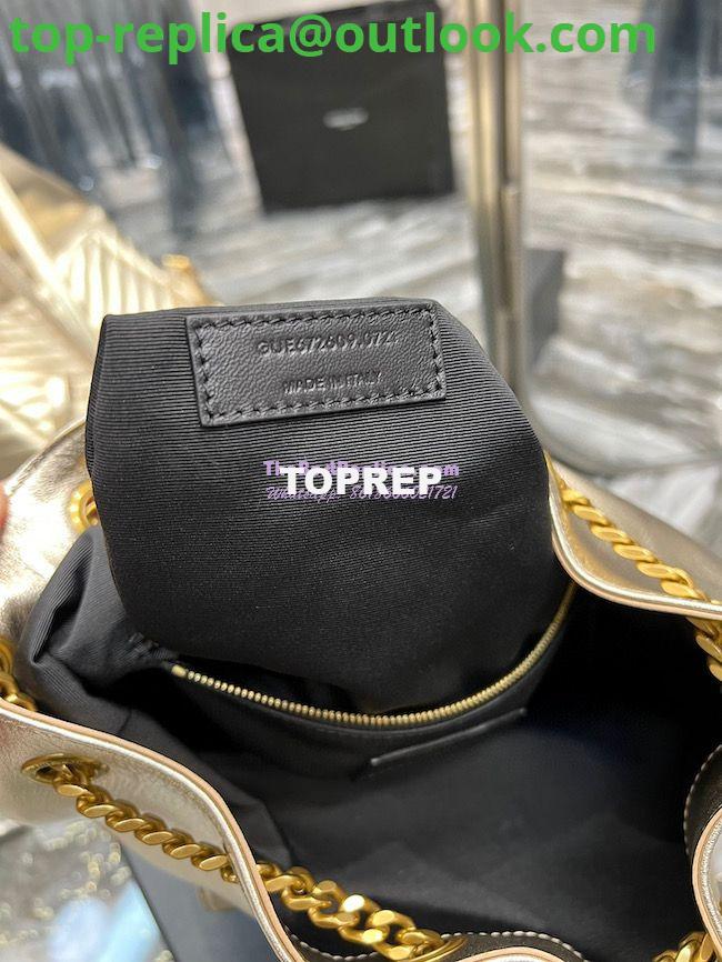 Replica YSL Saint Laurent Joe Backpack In Lamé Leather 672609 Champagne Gold 14 Replica YSL Saint Laurent Joe Backpack In Lamé Leather 672609 Champagne Gold 14