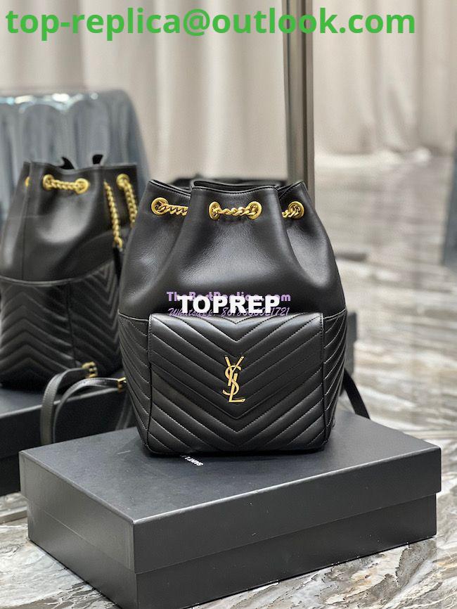 Replica YSL Saint Laurent Joe Backpack In Lambskin 672609 Black 2 Replica YSL Saint Laurent Joe Backpack In Lambskin 672609 Black 2