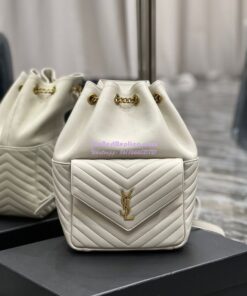 Replica YSL Saint Laurent Joe Backpack In Lambskin 672609 Blanc