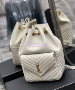 Replica YSL Saint Laurent Joe Backpack In Lambskin 672609 Blanc 2