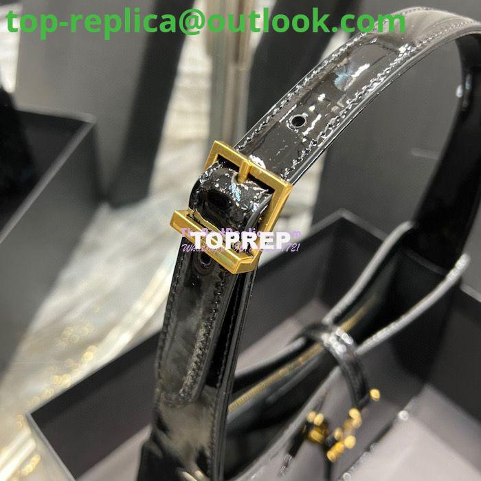 Replica YSL Saint Laurent Le 5 à 7 hobo bag in black Patent Leather 657228 4 Replica YSL Saint Laurent Le 5 à 7 hobo bag in black Patent Leather 657228 4