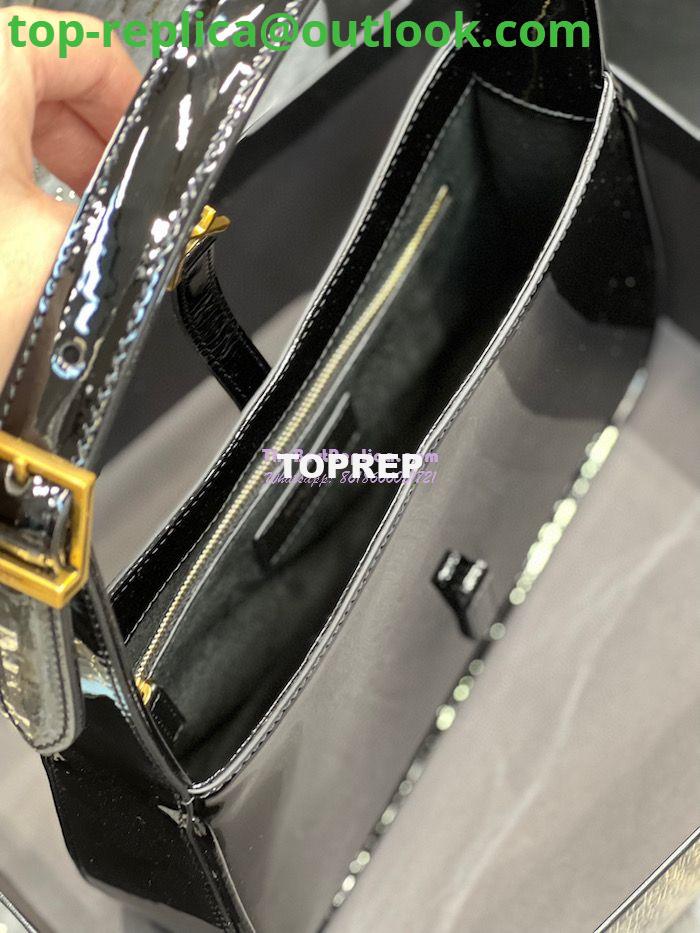 Replica YSL Saint Laurent Le 5 à 7 hobo bag in black Patent Leather 657228 7 Replica YSL Saint Laurent Le 5 à 7 hobo bag in black Patent Leather 657228 7