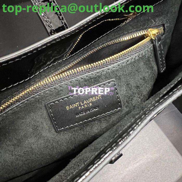 Replica YSL Saint Laurent Le 5 à 7 hobo bag in black Patent Leather 657228 9 Replica YSL Saint Laurent Le 5 à 7 hobo bag in black Patent Leather 657228 9