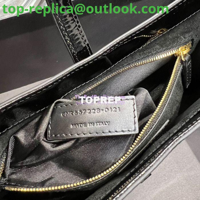 Replica YSL Saint Laurent Le 5 à 7 hobo bag in black Patent Leather 657228 10 Replica YSL Saint Laurent Le 5 à 7 hobo bag in black Patent Leather 657228 10