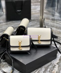 Replica YSL Saint Laurent Solferino Soft Satchel In Box Leather 635025 Blanc Vintage