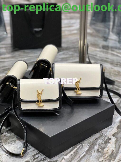 Replica YSL Saint Laurent Solferino Soft Satchel In Box Leather 635025 Blanc Vintage