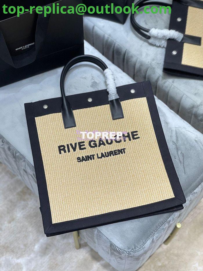 Replica YSL Saint Laurent Rive Gauche N/s Shopping Bag In Felt And Leather 631682 Beige 2 Replica YSL Saint Laurent Rive Gauche N/s Shopping Bag In Felt And Leather 631682 Beige 2
