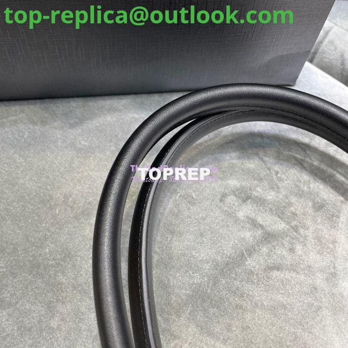 Replica YSL Saint Laurent Rive Gauche Tote Bag In Linen And Leather 499290 Black White 9 Replica YSL Saint Laurent Rive Gauche Tote Bag In Linen And Leather 499290 Black White 9