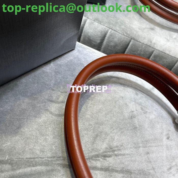 Replica YSL Saint Laurent Rive Gauche Tote Bag In Linen And Leather 499290 Brown 6 Replica YSL Saint Laurent Rive Gauche Tote Bag In Linen And Leather 499290 Brown 6