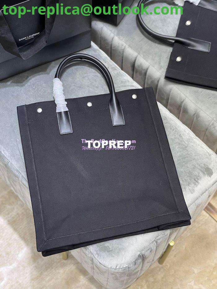Replica YSL Saint Laurent Rive Gauche N/s Shopping Bag In Linen And Cotton 631682 Black 7 Replica YSL Saint Laurent Rive Gauche N/s Shopping Bag In Linen And Cotton 631682 Black 7