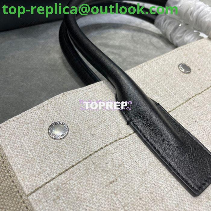 Replica YSL Saint Laurent Rive Gauche N/s Shopping Bag In Linen And Cotton 631682 White 4 Replica YSL Saint Laurent Rive Gauche N/s Shopping Bag In Linen And Cotton 631682 White 4