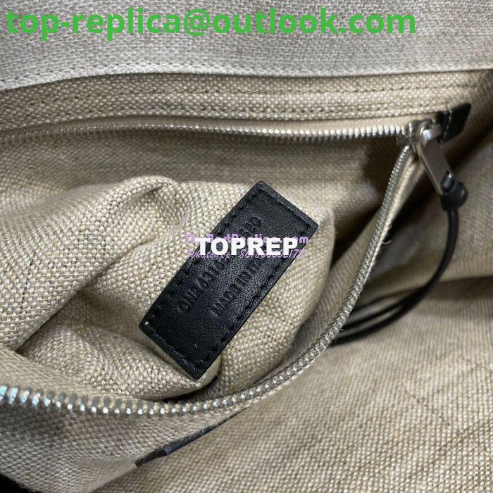 Replica YSL Saint Laurent Rive Gauche N/s Shopping Bag In Linen And Cotton 631682 White 9 Replica YSL Saint Laurent Rive Gauche N/s Shopping Bag In Linen And Cotton 631682 White 9