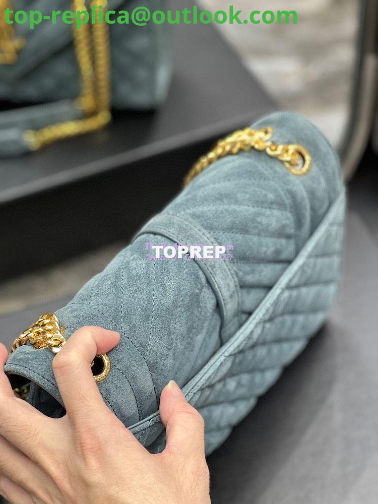 Replica YSL Saint Laurent Envelope Medium Bag In Mix Matelassé Suede Calf 600185 Green 11 Replica YSL Saint Laurent Envelope Medium Bag In Mix Matelassé Suede Calf 600185 Green 11
