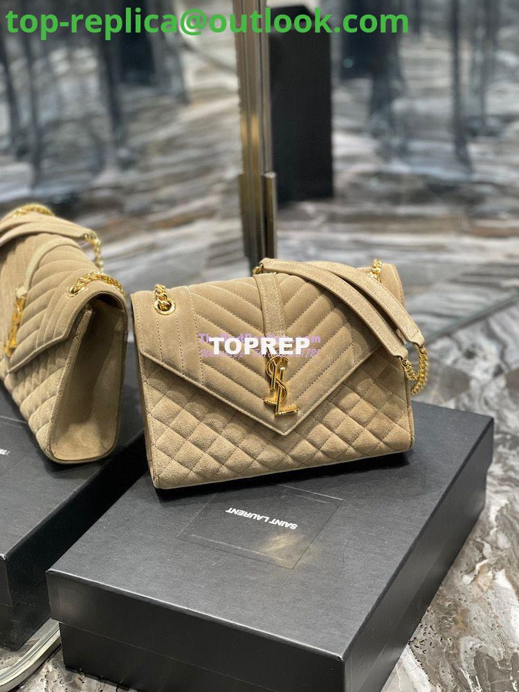 Replica YSL Saint Laurent Envelope Medium Bag In Mix Matelassé Suede Calf 600185 Beige 3 Replica YSL Saint Laurent Envelope Medium Bag In Mix Matelassé Suede Calf 600185 Beige 3