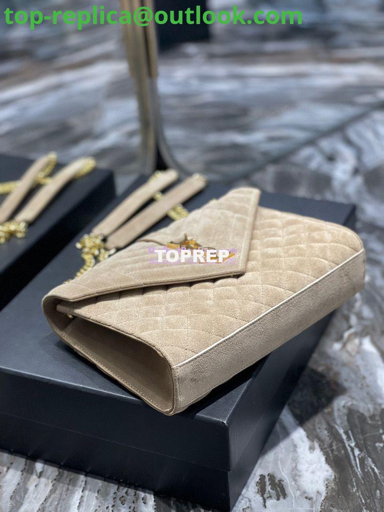 Replica YSL Saint Laurent Envelope Medium Bag In Mix Matelassé Suede Calf 600185 Beige 8 Replica YSL Saint Laurent Envelope Medium Bag In Mix Matelassé Suede Calf 600185 Beige 8