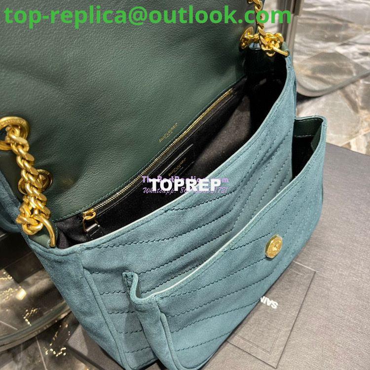 Replica YSL Saint Laurent Niki Medium In Quilted Suede And Smooth Leather 6331581 Dark Green 6 Replica YSL Saint Laurent Niki Medium In Quilted Suede And Smooth Leather 6331581 Dark Green 6