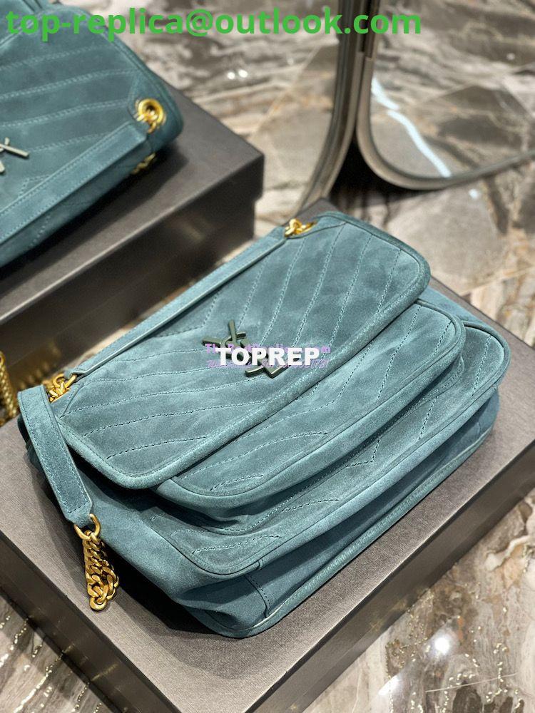 Replica YSL Saint Laurent Niki Medium In Quilted Suede And Smooth Leather 6331581 Dark Green 12 Replica YSL Saint Laurent Niki Medium In Quilted Suede And Smooth Leather 6331581 Dark Green 12