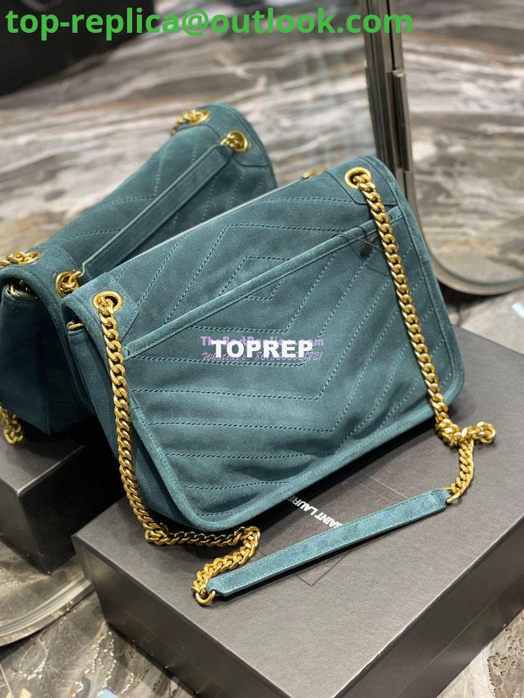 Replica YSL Saint Laurent Niki Medium In Quilted Suede And Smooth Leather 6331581 Dark Green 13 Replica YSL Saint Laurent Niki Medium In Quilted Suede And Smooth Leather 6331581 Dark Green 13