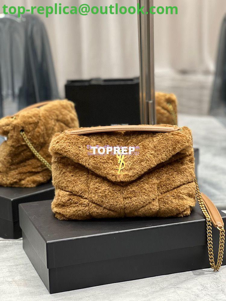 Replica YSL Saint Laurent Puffer Small Medium Bag In Merino Shearling And Lambskin 577476 Caramel 2 Replica YSL Saint Laurent Puffer Small Medium Bag In Merino Shearling And Lambskin 577476 Caramel 2