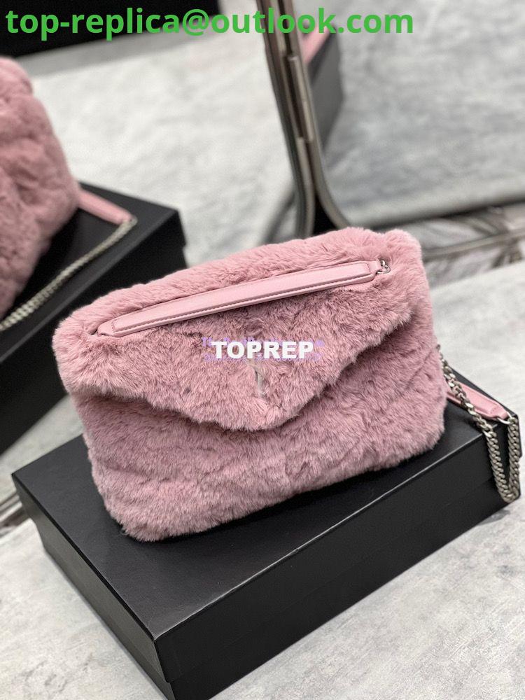 Replica YSL Saint Laurent Puffer Small Medium Bag In Merino Shearling And Lambskin 577476 Lilac 4 Replica YSL Saint Laurent Puffer Small Medium Bag In Merino Shearling And Lambskin 577476 Lilac 4