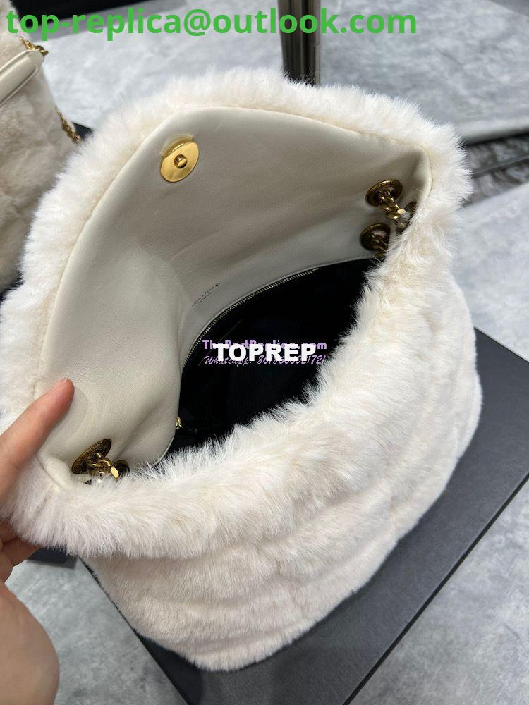 Replica YSL Saint Laurent Puffer Small Medium Bag In Merino Shearling And Lambskin 577476 White 7 Replica YSL Saint Laurent Puffer Small Medium Bag In Merino Shearling And Lambskin 577476 White 7