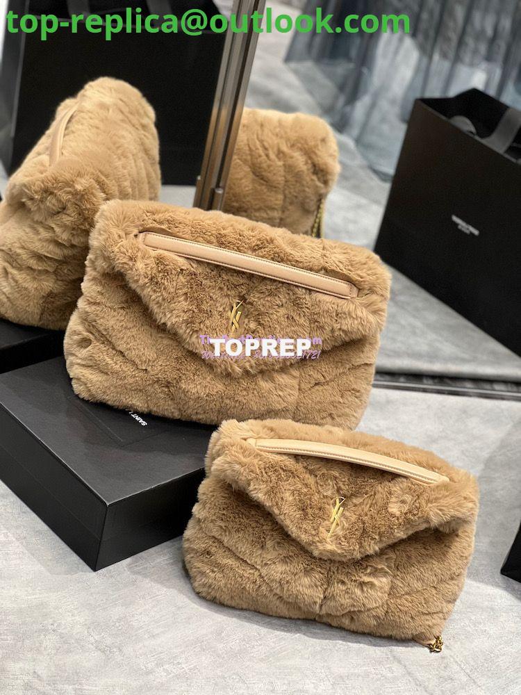 Replica YSL Saint Laurent Puffer Small Medium Bag In Merino Shearling And Lambskin 577476 Beige Replica YSL Saint Laurent Puffer Small Medium Bag In Merino Shearling And Lambskin 577476 Beige
