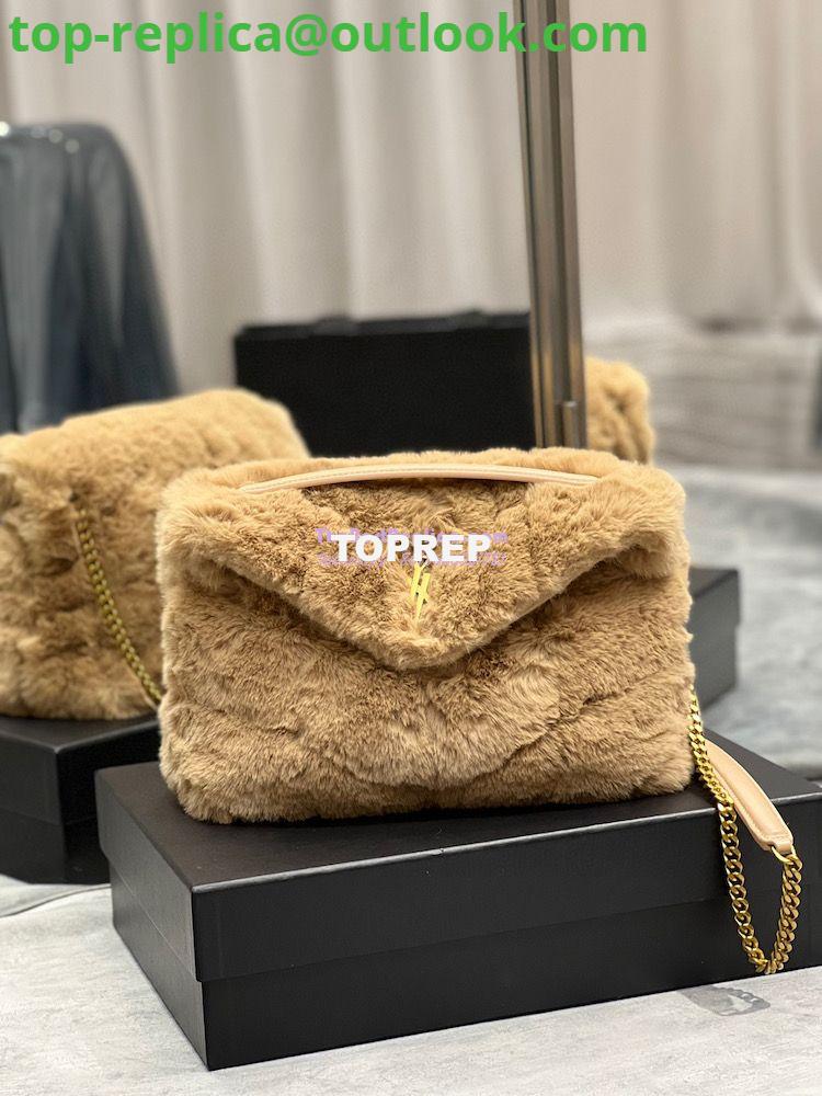 Replica YSL Saint Laurent Puffer Small Medium Bag In Merino Shearling And Lambskin 577476 Beige 2 Replica YSL Saint Laurent Puffer Small Medium Bag In Merino Shearling And Lambskin 577476 Beige 2