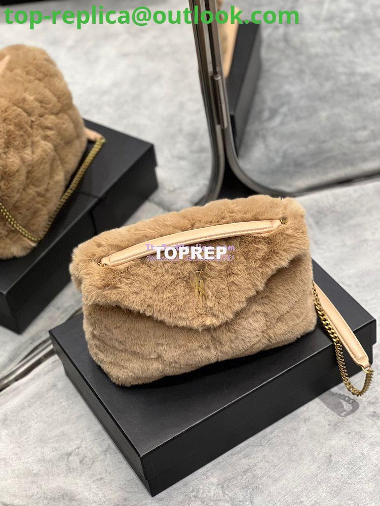 Replica YSL Saint Laurent Puffer Small Medium Bag In Merino Shearling And Lambskin 577476 Beige 3 Replica YSL Saint Laurent Puffer Small Medium Bag In Merino Shearling And Lambskin 577476 Beige 3