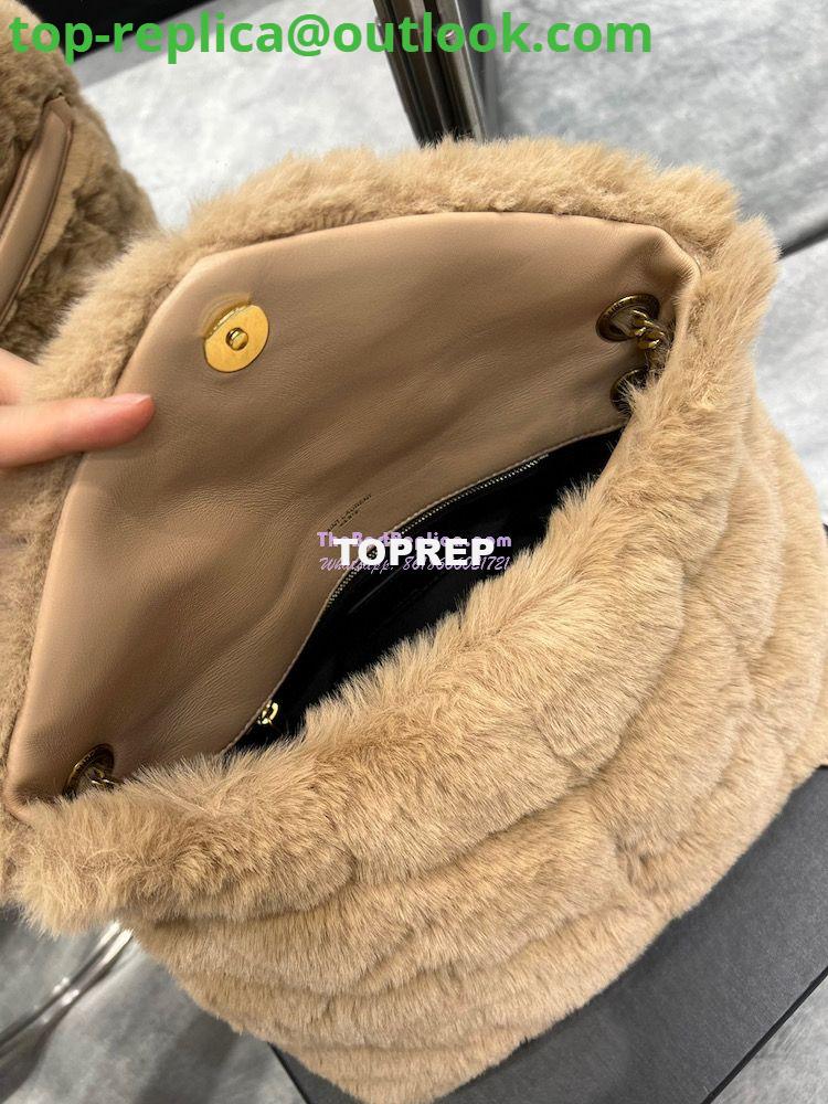 Replica YSL Saint Laurent Puffer Small Medium Bag In Merino Shearling And Lambskin 577476 Beige 5 Replica YSL Saint Laurent Puffer Small Medium Bag In Merino Shearling And Lambskin 577476 Beige 5